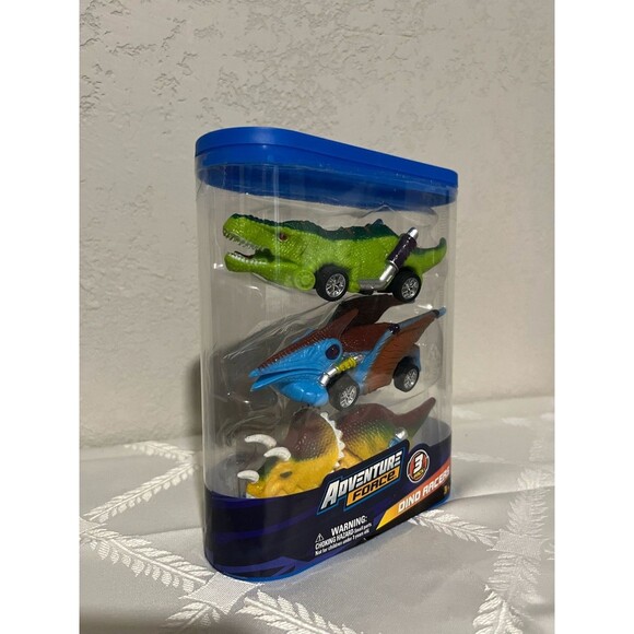 ADVENTURE FORCE 3 PACK DINO RACERS. NEW - Picture 6 of 6